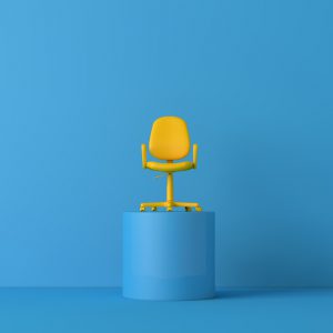 An,Office,Chair,High,On,A,Podium.,Business,Development,Concept. An,Office,Chair,High,On,A,Podium.,Business,Development,Concept.